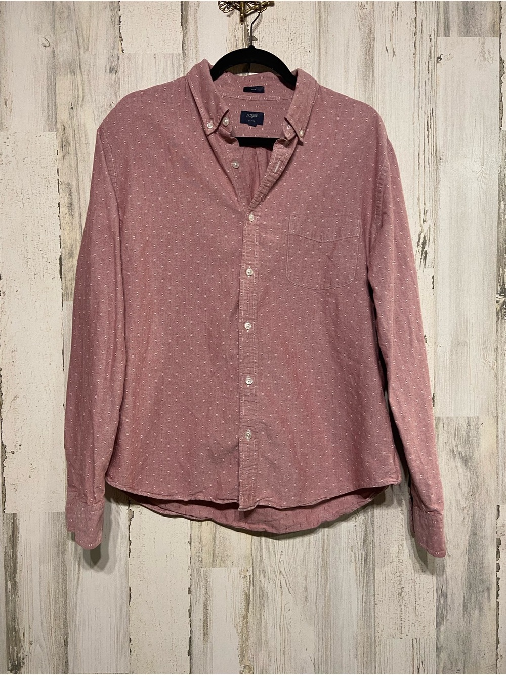 J. Crew Oxford Men’s Cotton Red Slim Button Down Shirt XL